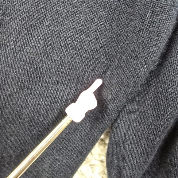 Goodman Brand Sweater Men Large Blue Long Sleeve Pullover Wool Blend Preppy READ - Picture 4 of 15